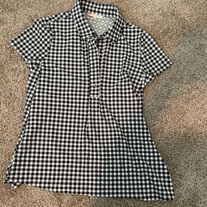 Jude Connally Black and White Button Up Shirt